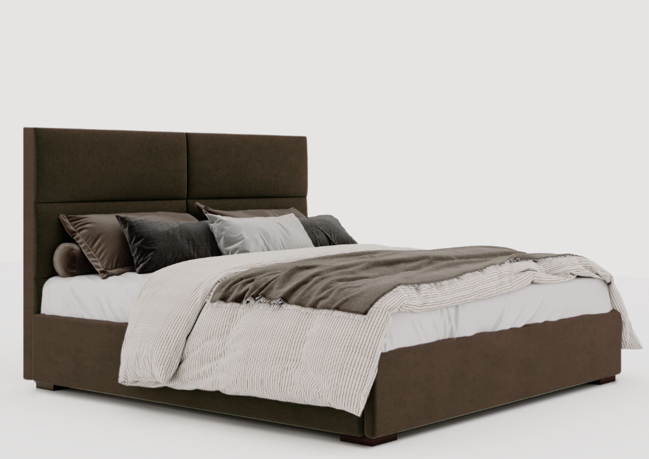 Brązowe łóżko 180x200cm